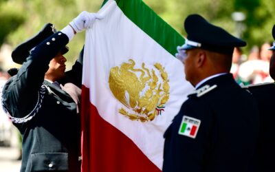 Encabeza la Gobernadora Delfina Gómez la Ceremonia Conmemorativa por el Día de la Bandera